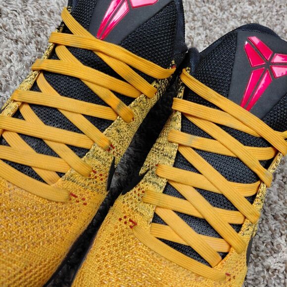 Nike Kobe 11 Elite Low Bruce Lee Men’s 10.5 Yellow Black Flyknit Sneakers Bryant main image 4